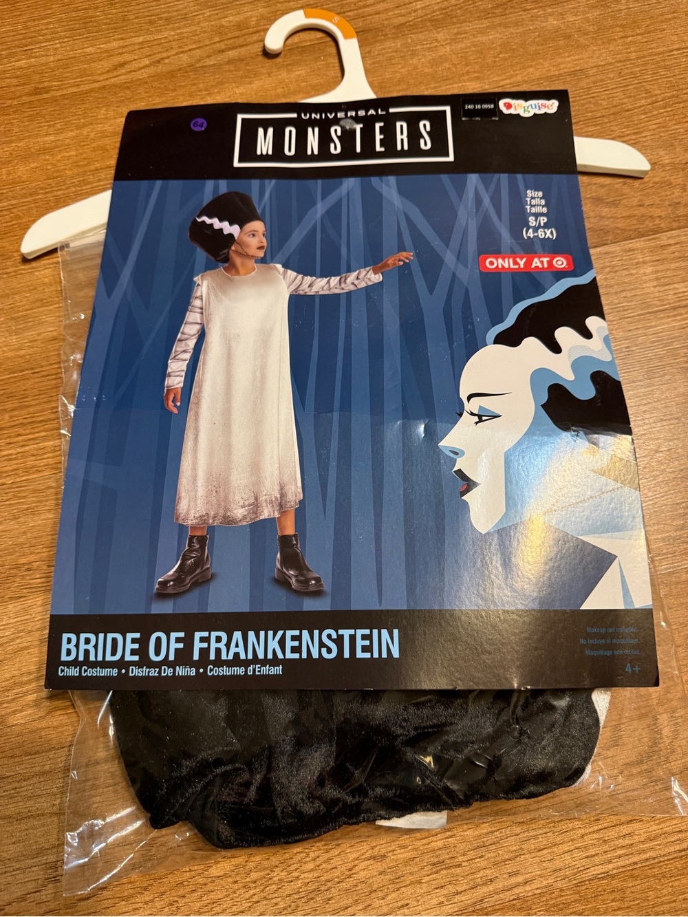 Brand new universal monsters bride of Frankenstein child costume (4-6X)